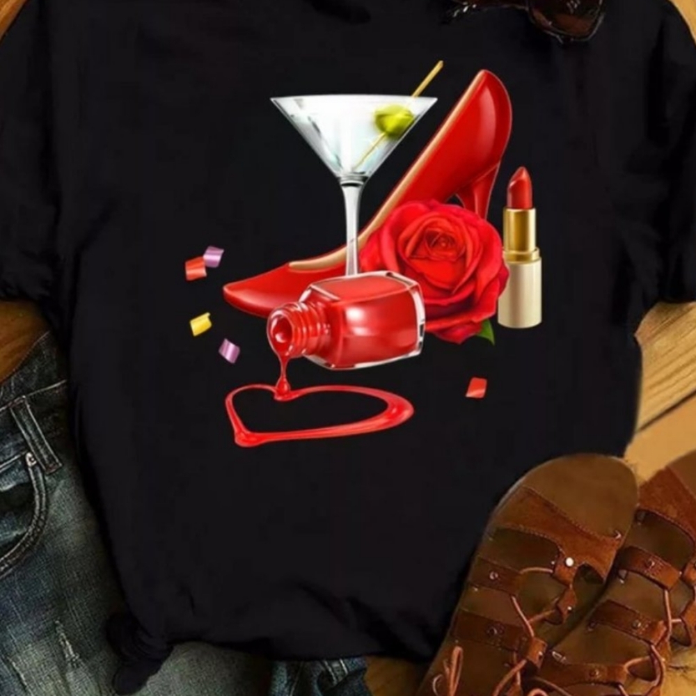 Plus Size Martini🍸& Heels👠 Graphic Tees